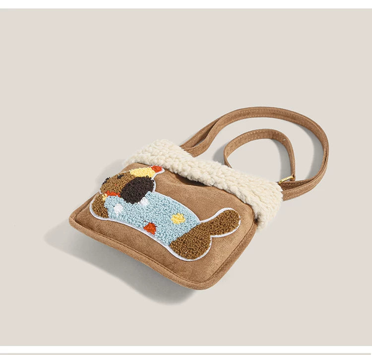 Cozy Pup Party Fleece Mini Crossbody
