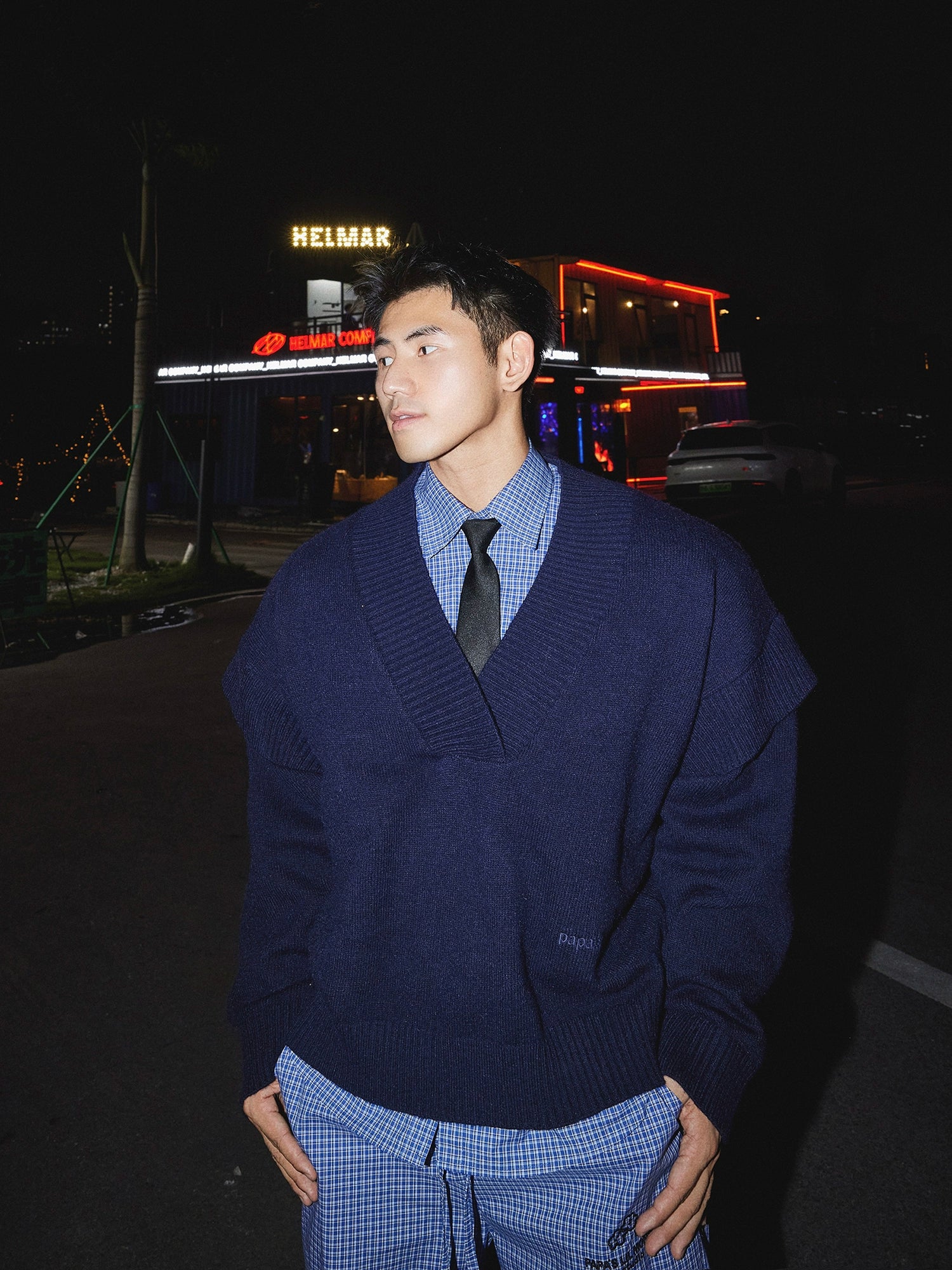 Pullover Deep V-Neck Sweater