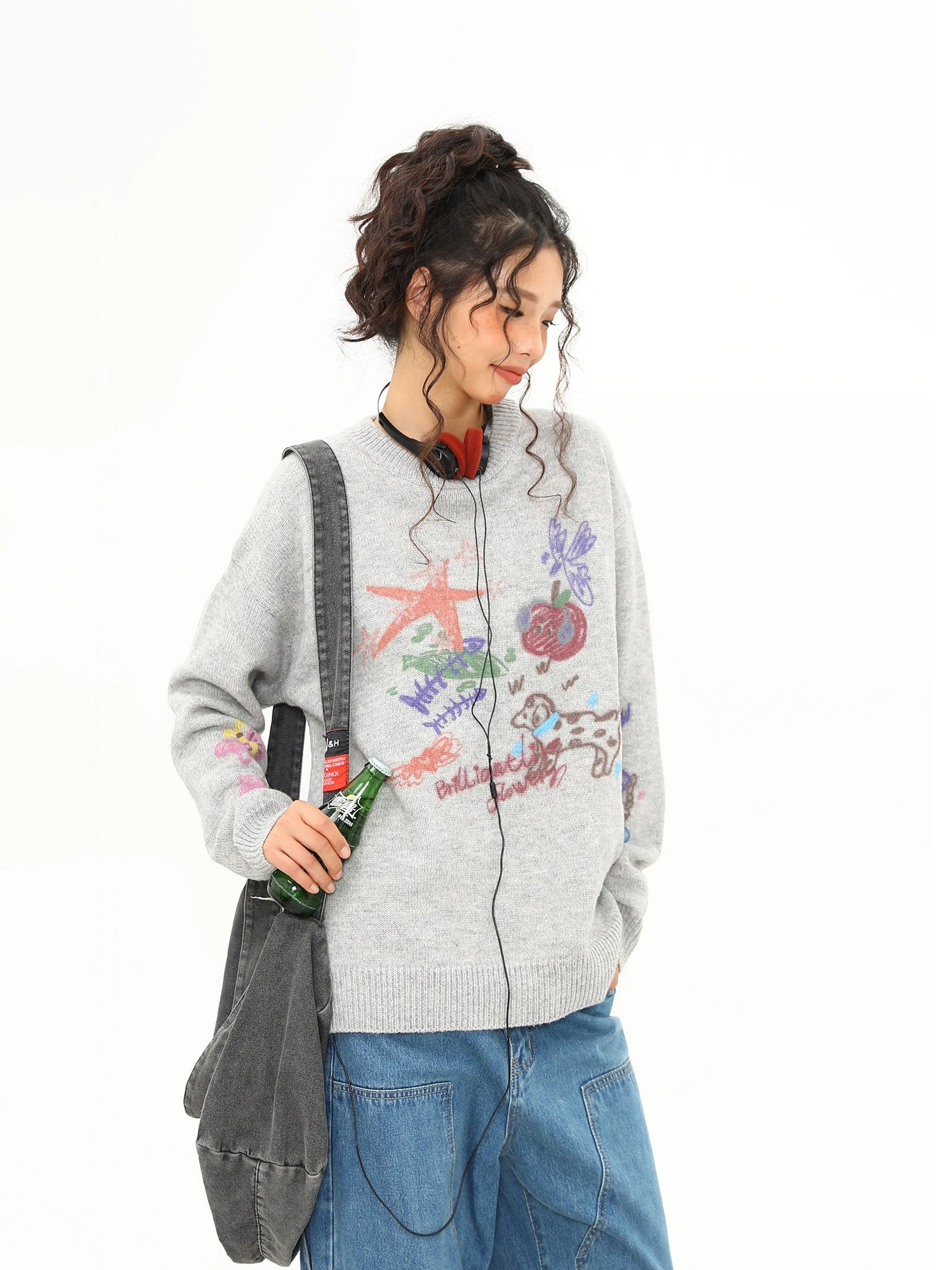 Doodle Daydream Puppy Knit Sweater