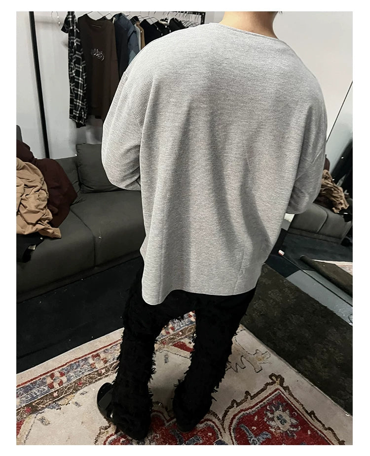 Minimal Half-Zip Long-Sleeve Sweatshirt