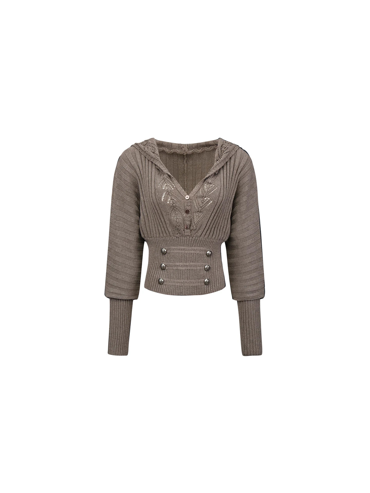 Eclipse Lace-Trim Corset Knit Top