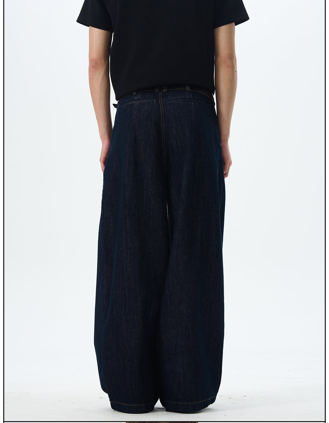 Dark Indigo Wide Leg Skater Jeans