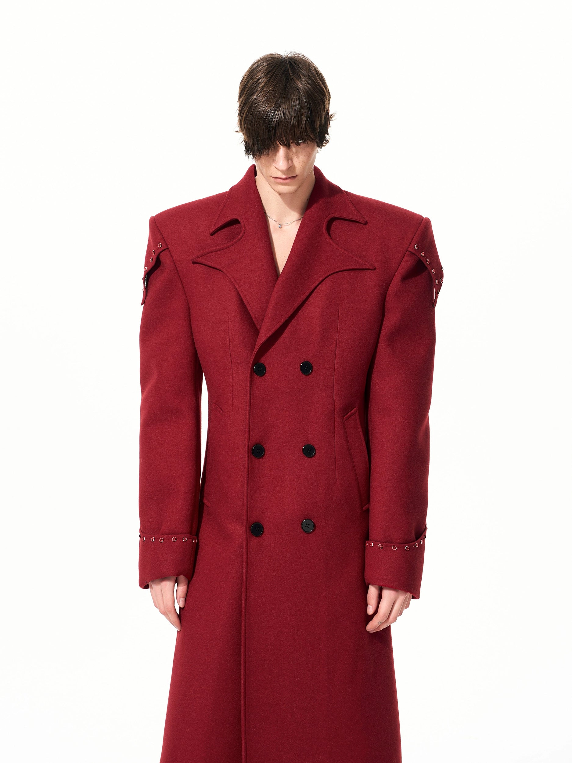 Obsidian Regent Studded Long Coat