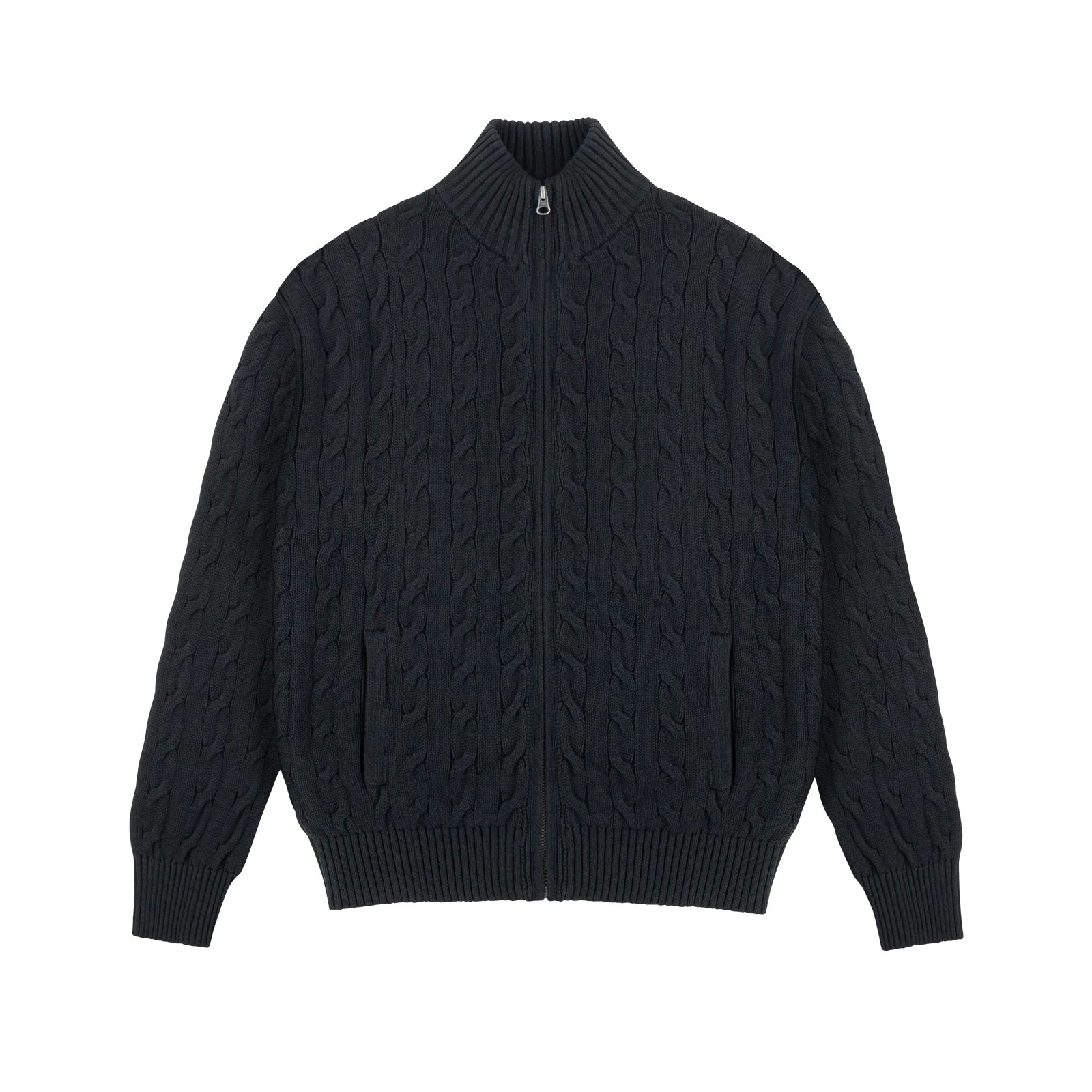 Cable Crest Full-Zip Aran Cardigan
