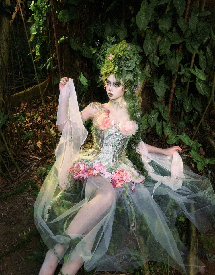 Garden Fairy Floral Dress Set