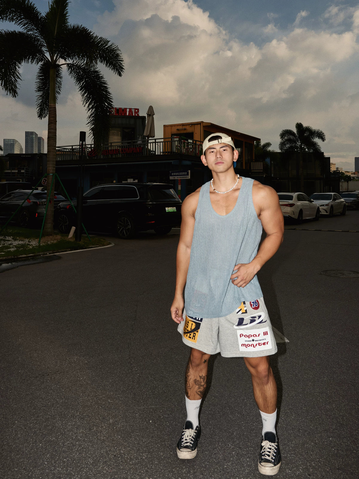 Skyline Open-Knit Relaxed Tank Top