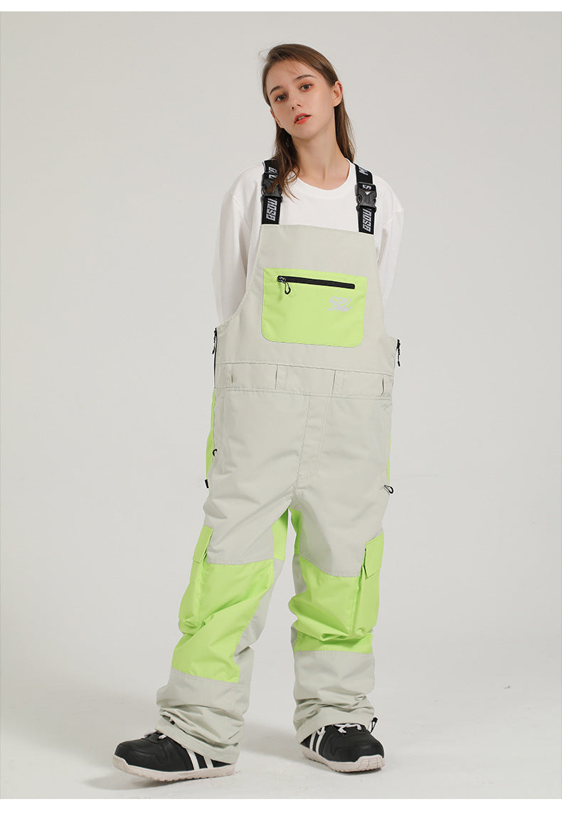 Contrast Crest Bib Snow Pants