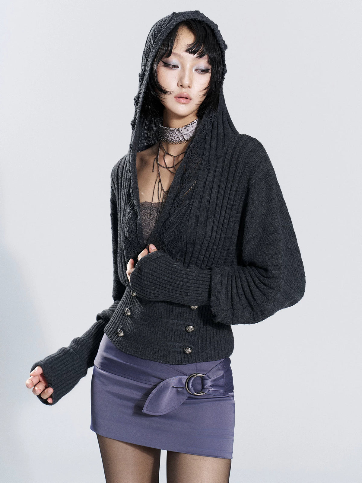 Vesper Buckle Wrap Mini Skirt