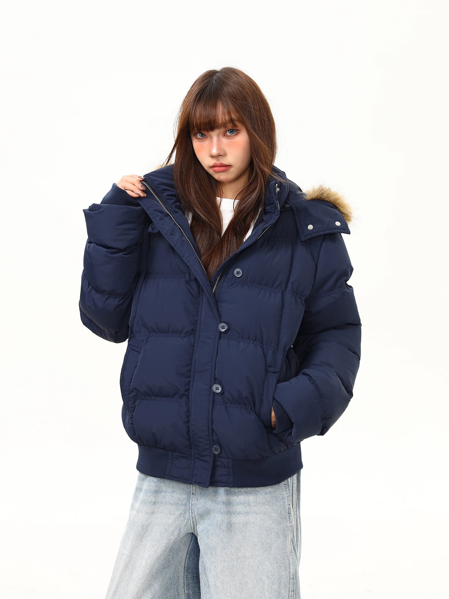 Harbor Faux-Fur Hood Puffer Jacket