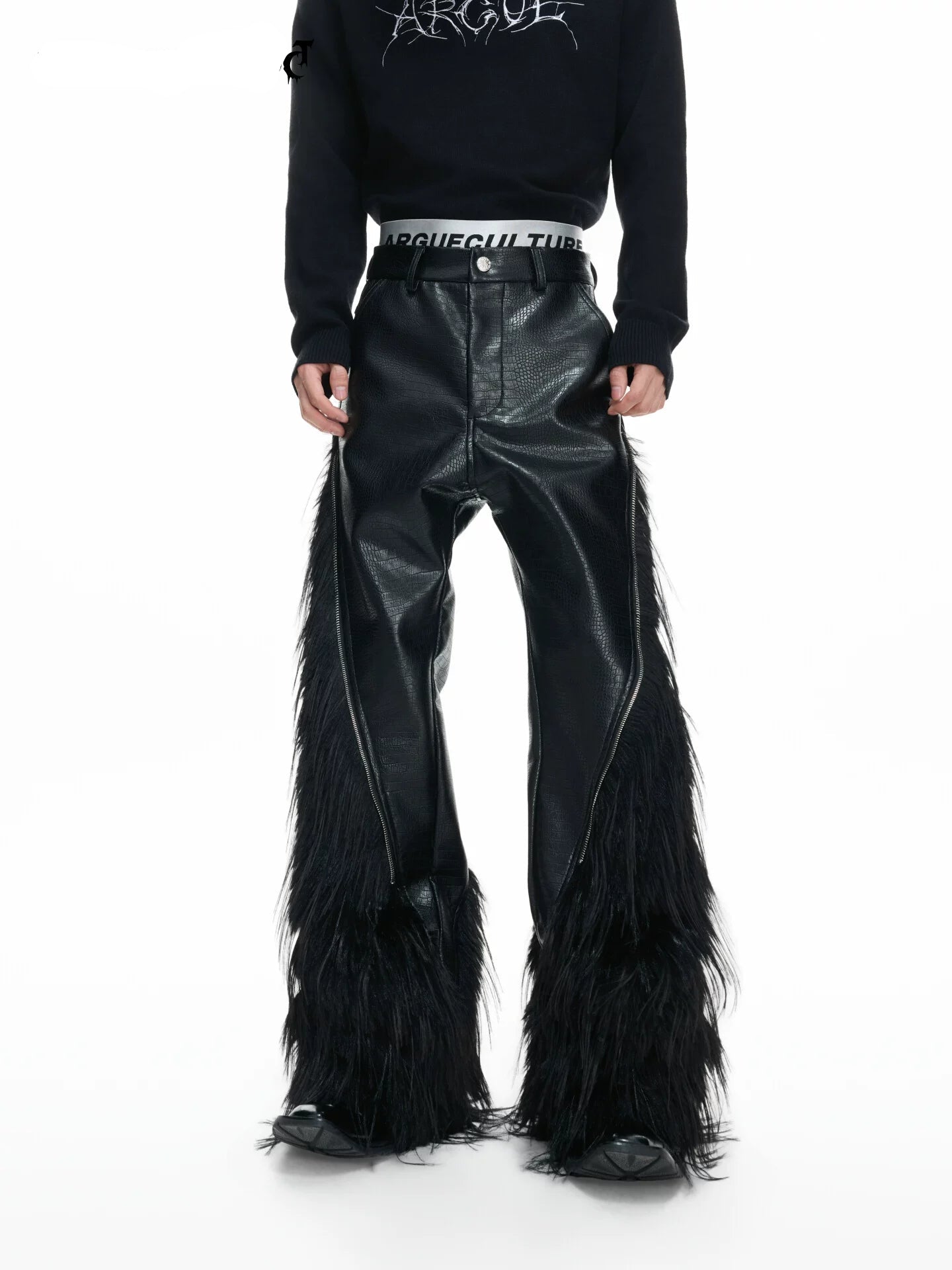 Lycan Fringe Hybrid Leather Trousers