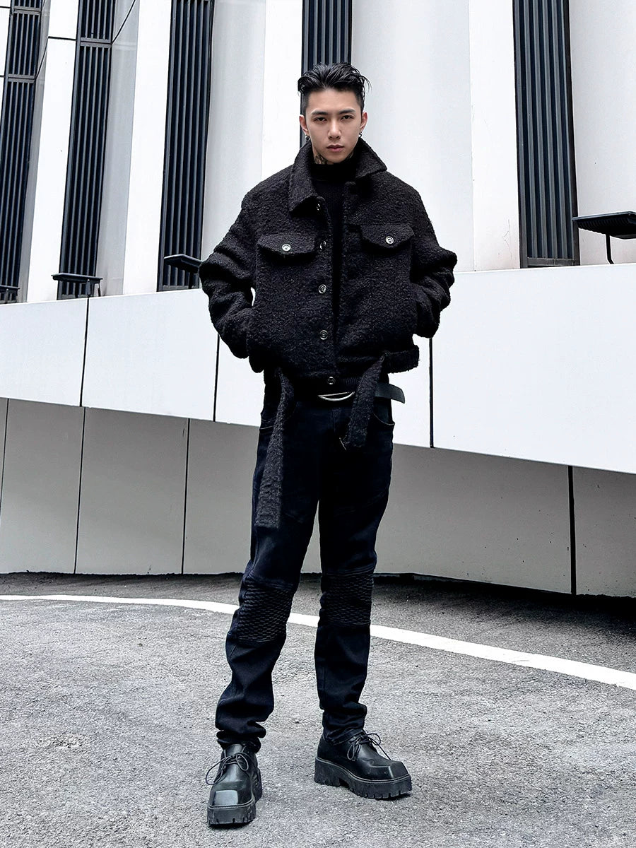 Teddy Cropped Trucker Jacket