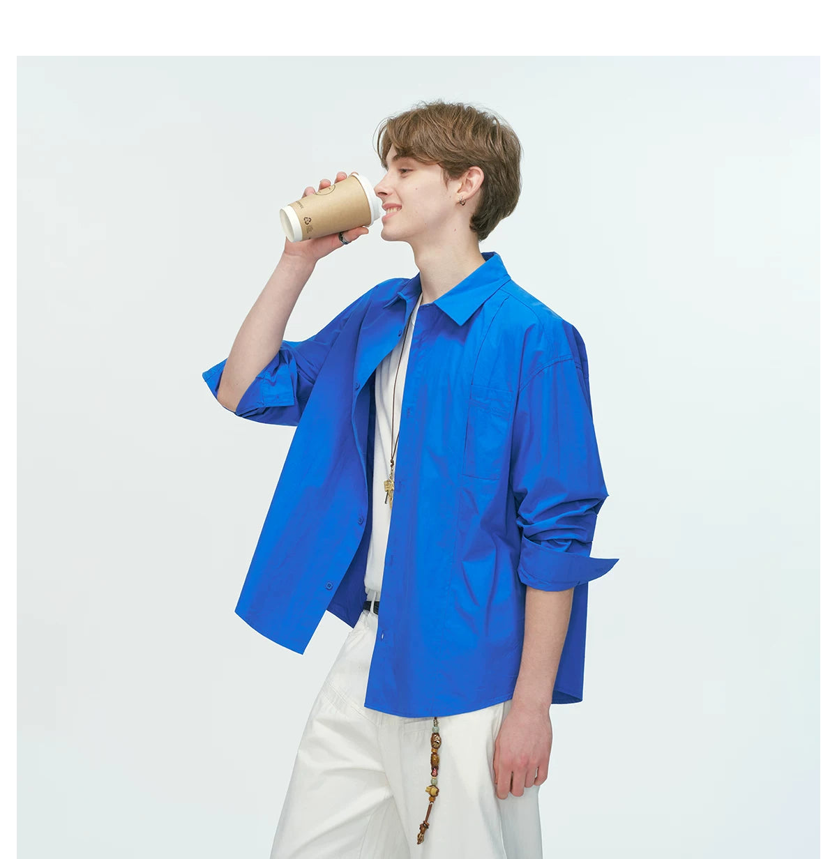 MonoFrame Relaxed Poplin Shirt