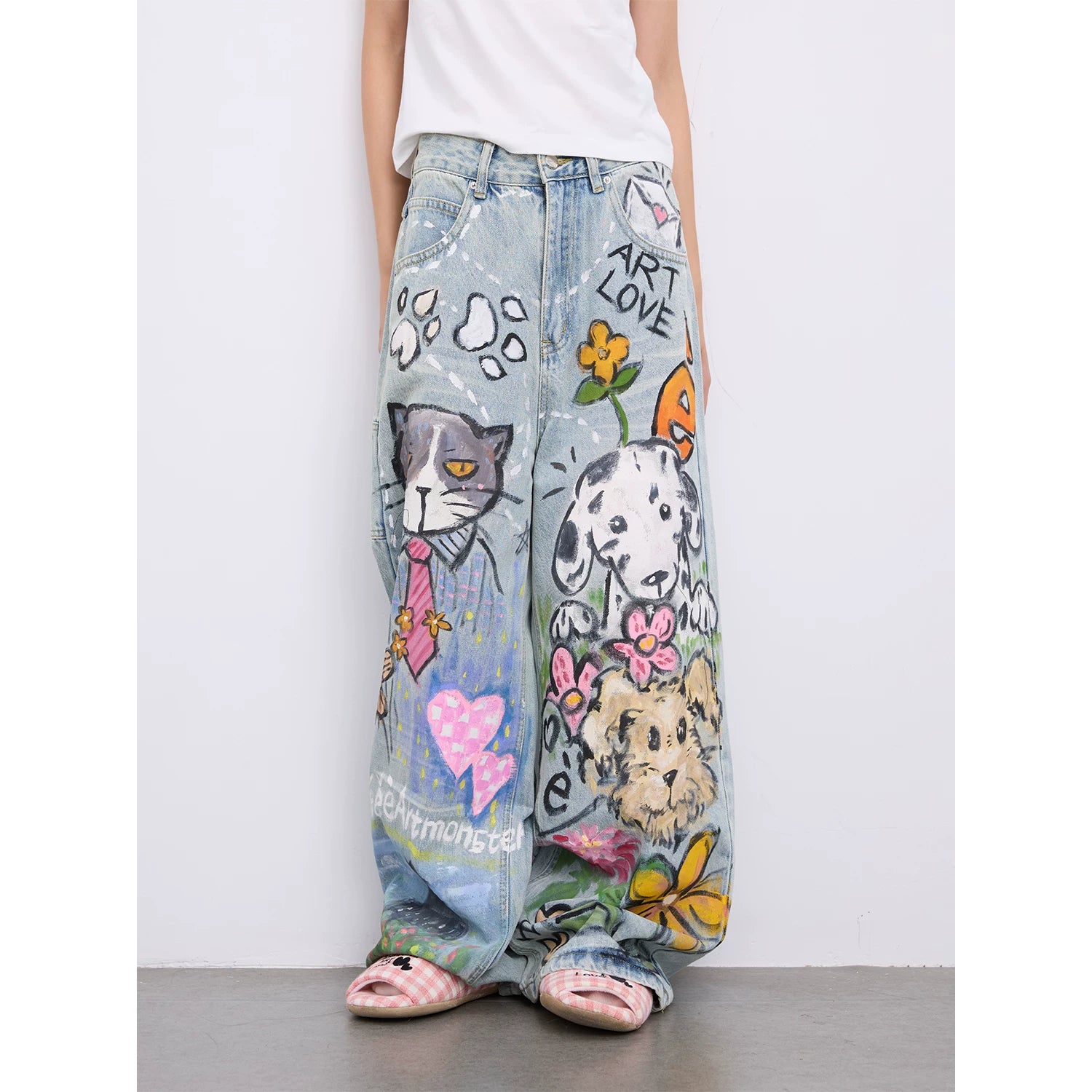 Fairy Tale Doodle Straight-Leg Jeans