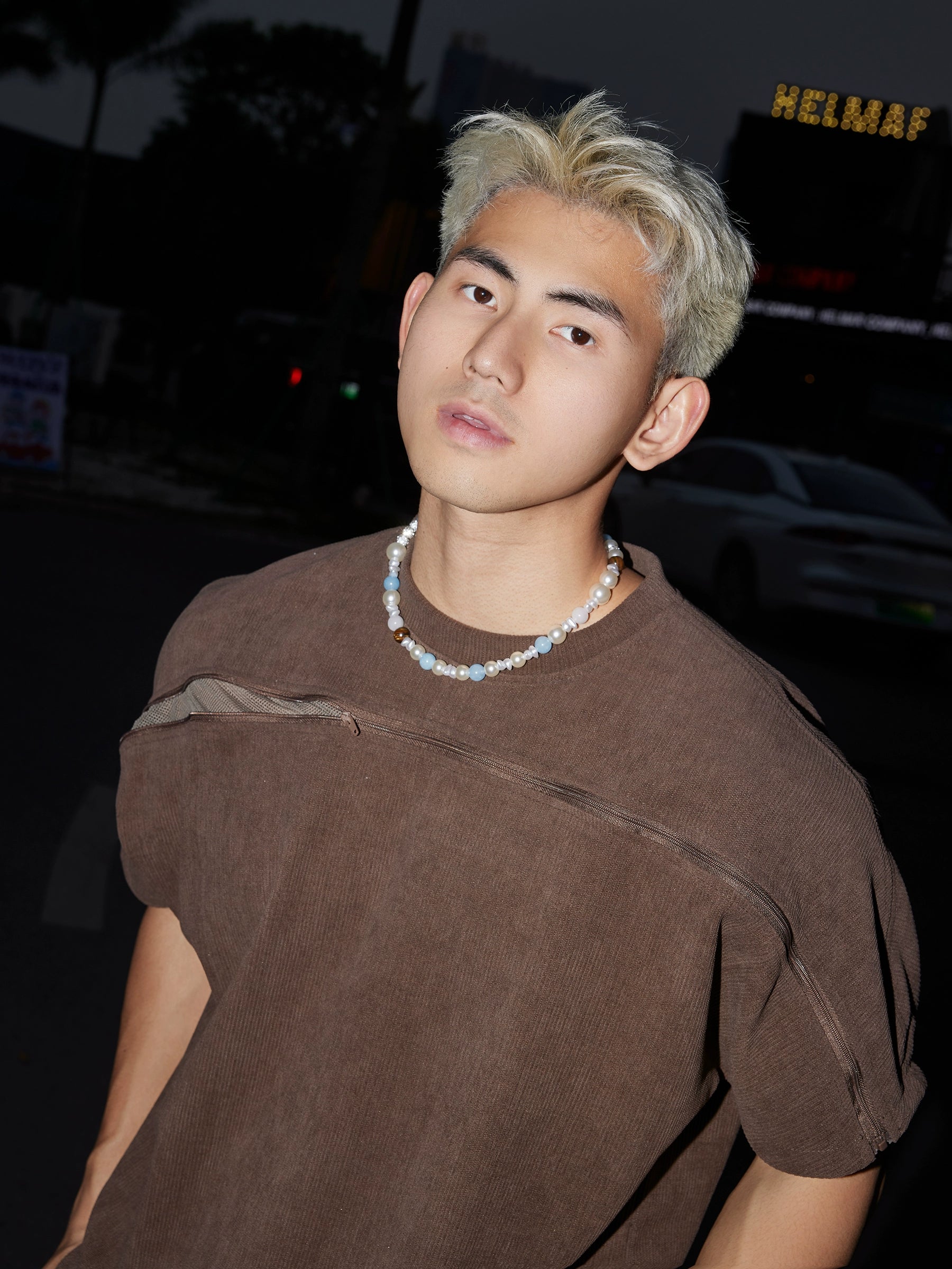 Sheer Panel Oversized T-Shirt