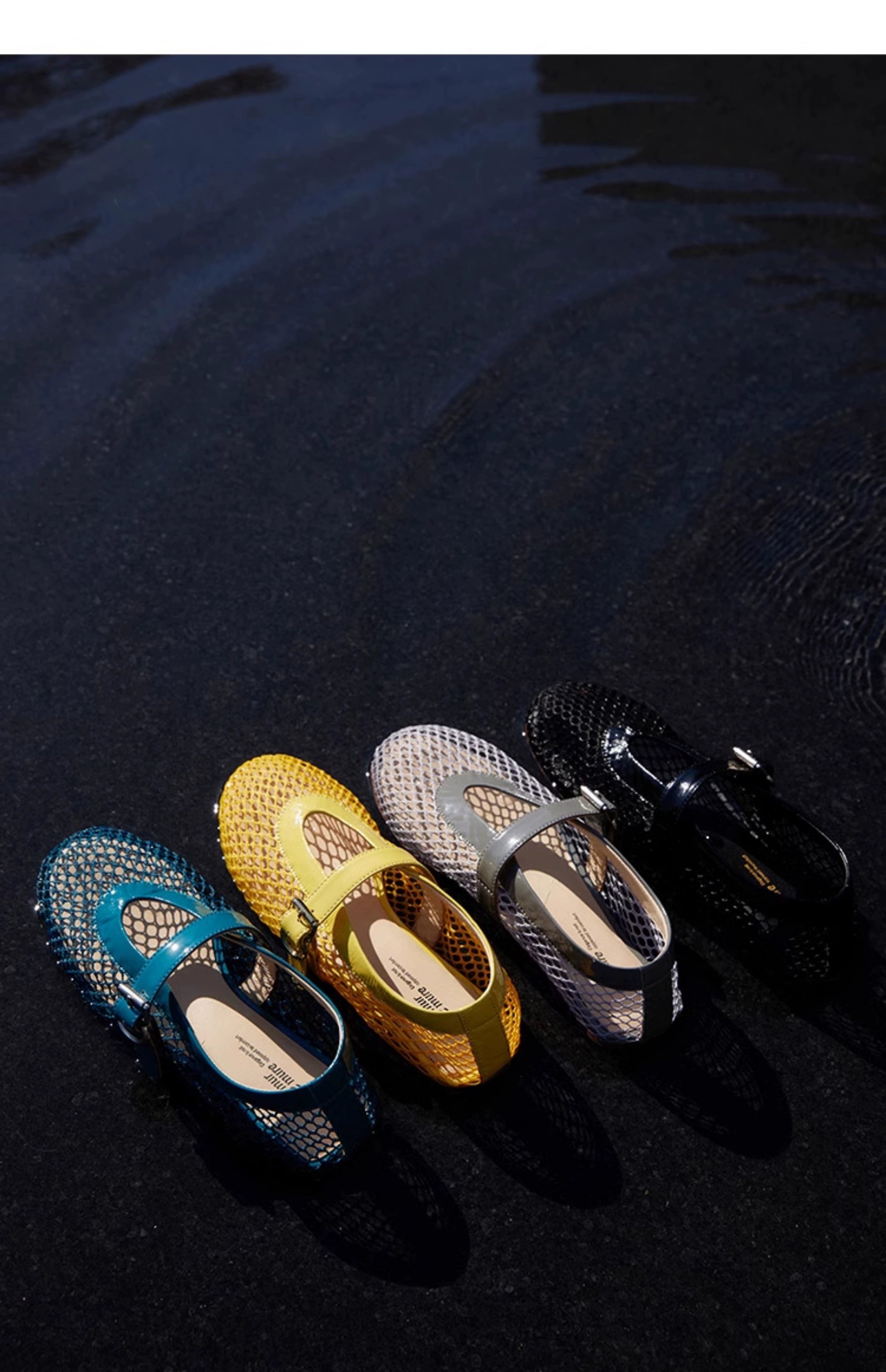 Colorful Mesh Mary Jane Flats