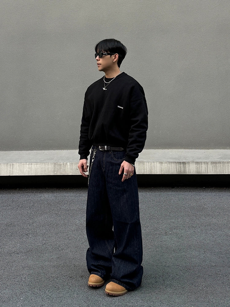 Midnight Dock Loose Denim Pants