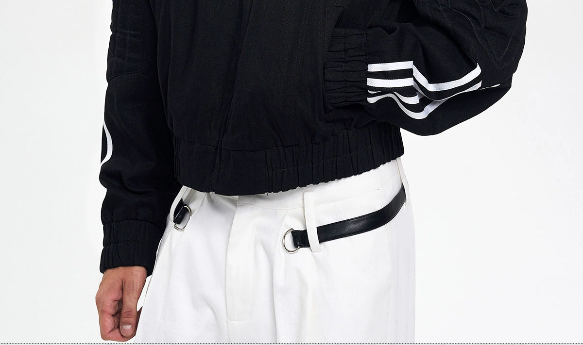 Sheer Sleeve Cropped Jacket Set