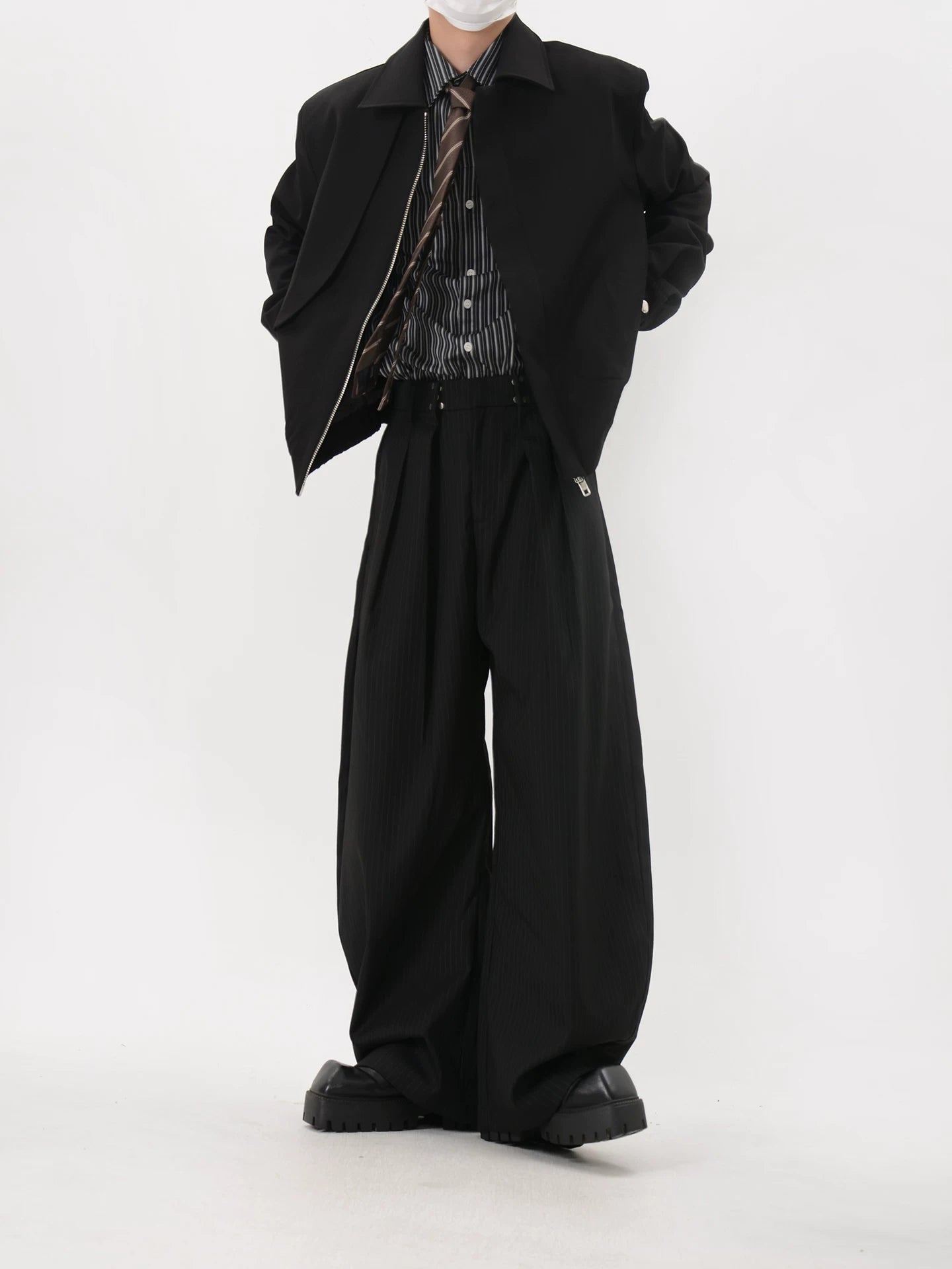 Mocha Verge Elastic Hem Blouson