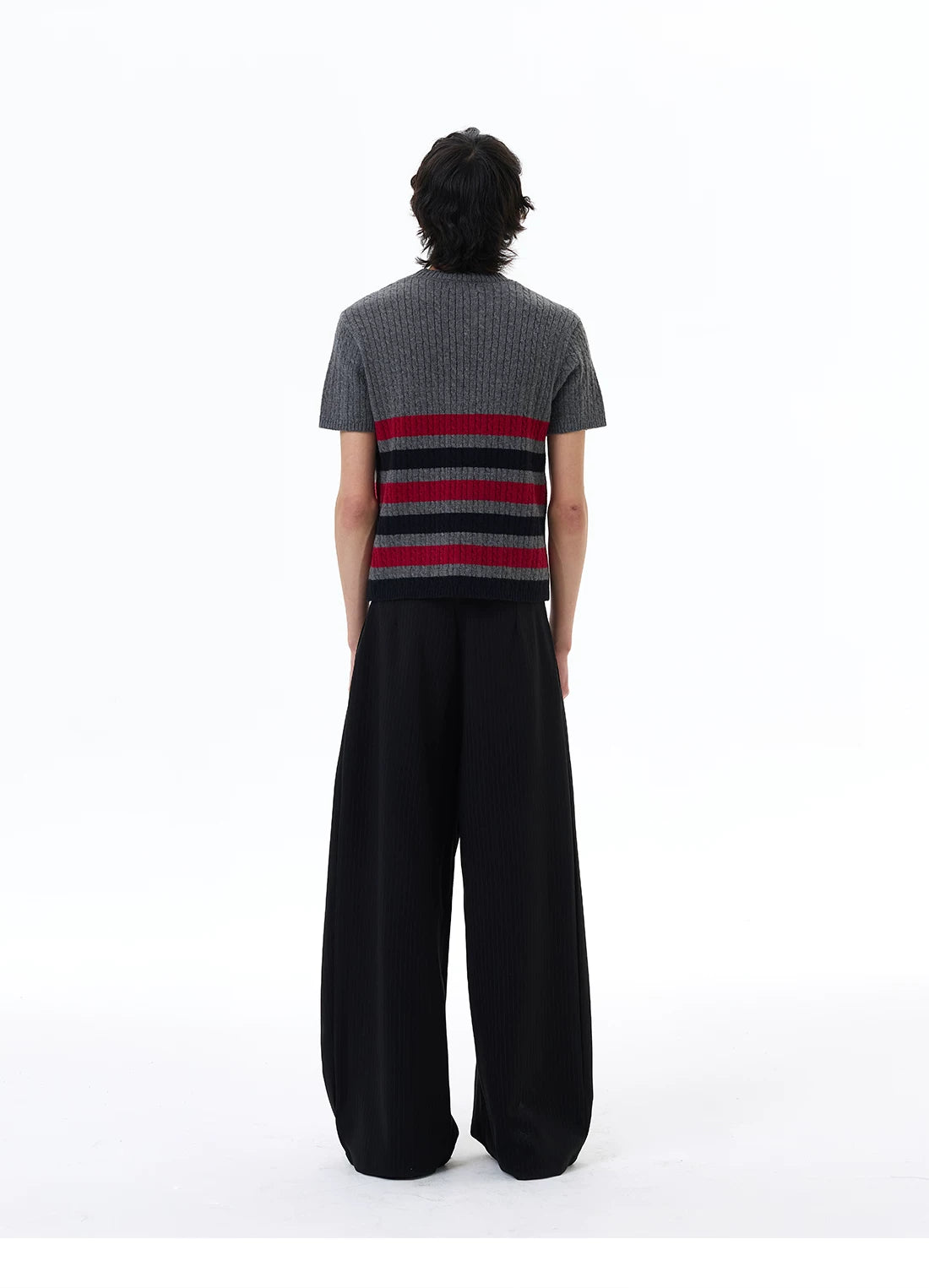 Metro Stripe Ribbed Knit Tee
