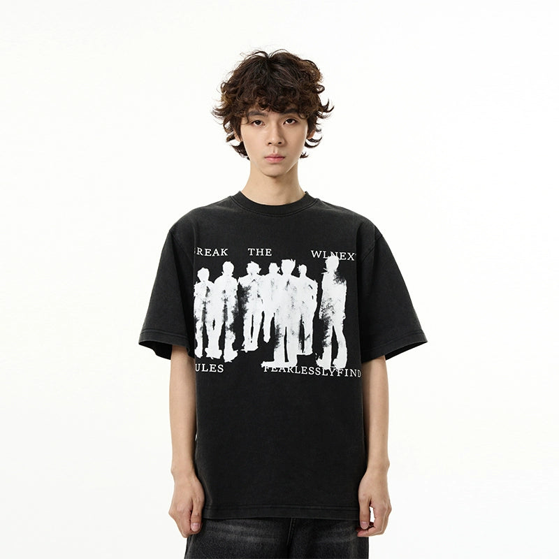 Artistic Graphic Print Oversized T-Shirt