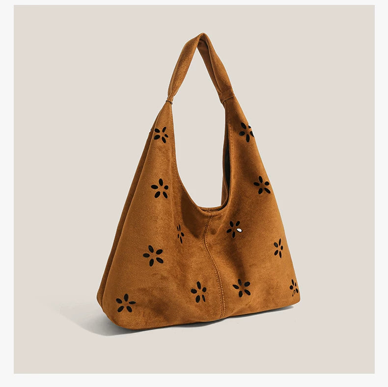 Daisy Cutout Hobo Tote
