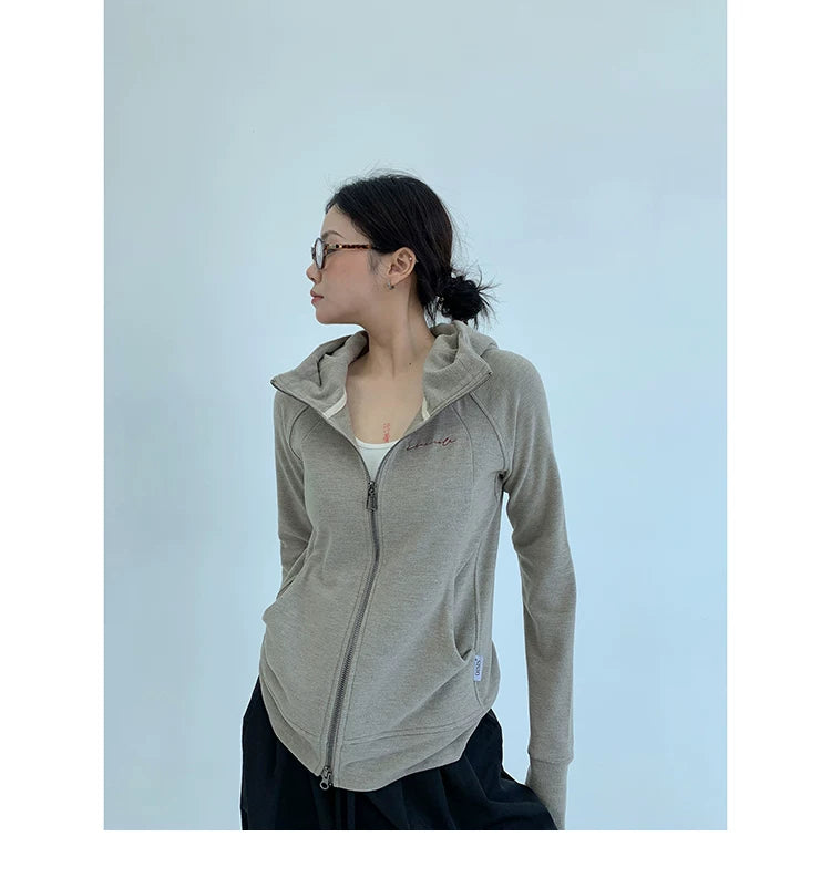 Mushroom Script Zip Hoodie