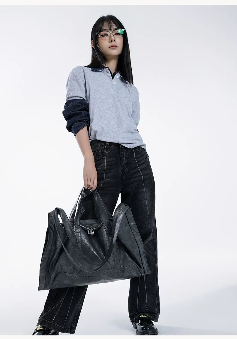 Shadow Drape Triangle Tote