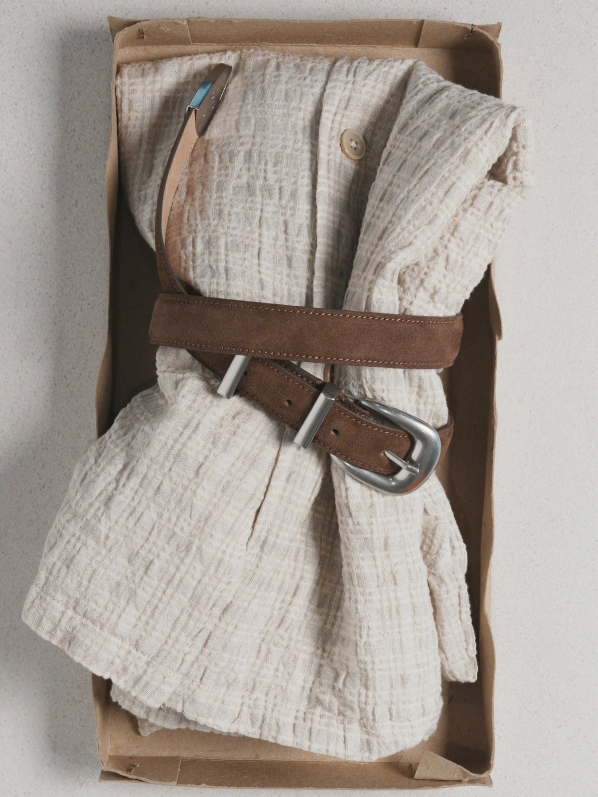 Rook Silver-Buckle Leather Belt
