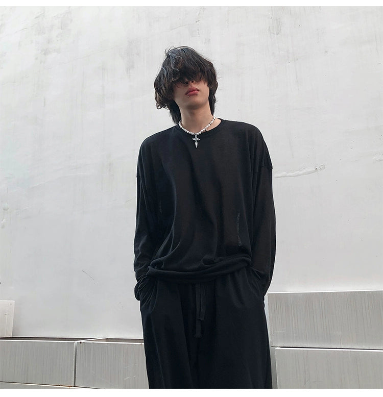 Cloudy Drape Oversized Knit Top