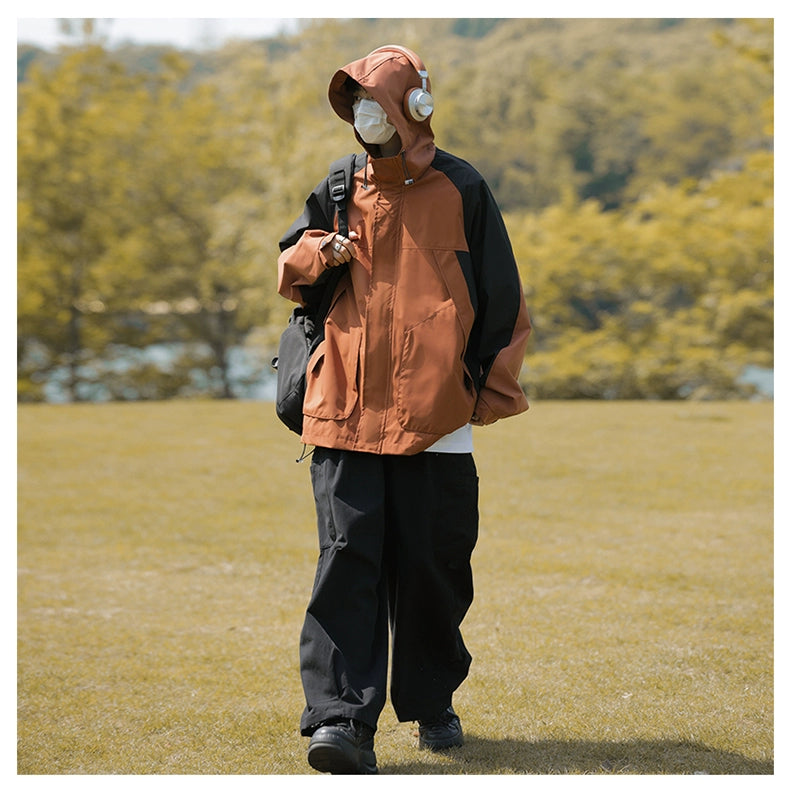 Colorblock Windproof Outdoor Jacket