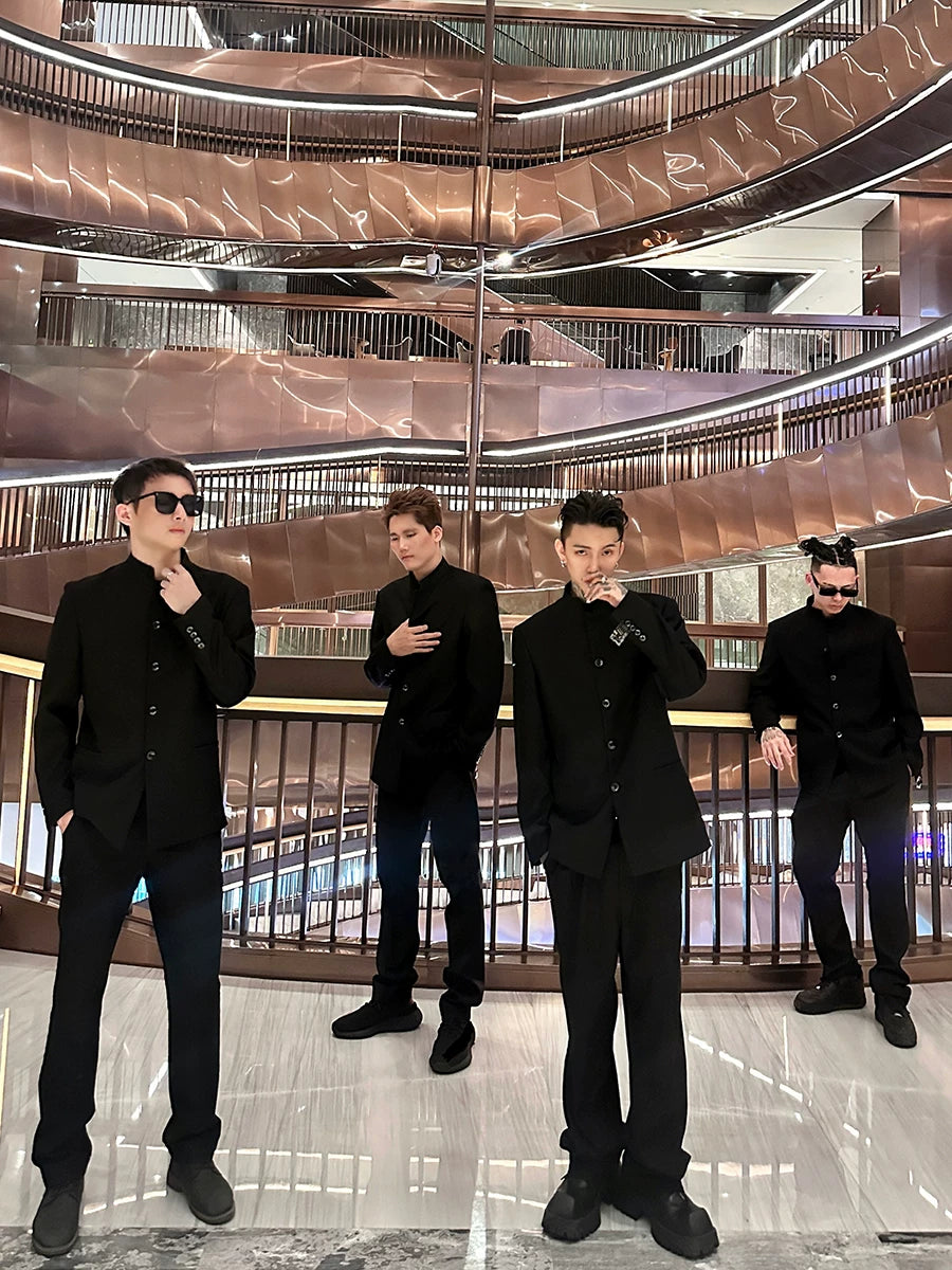 Concrete Gallery Minimalist Jacket and Ankle‑Cut Pants Setup