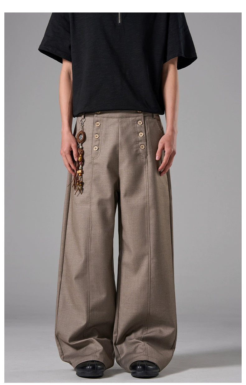 Harbor Brigade Button Wide Trousers