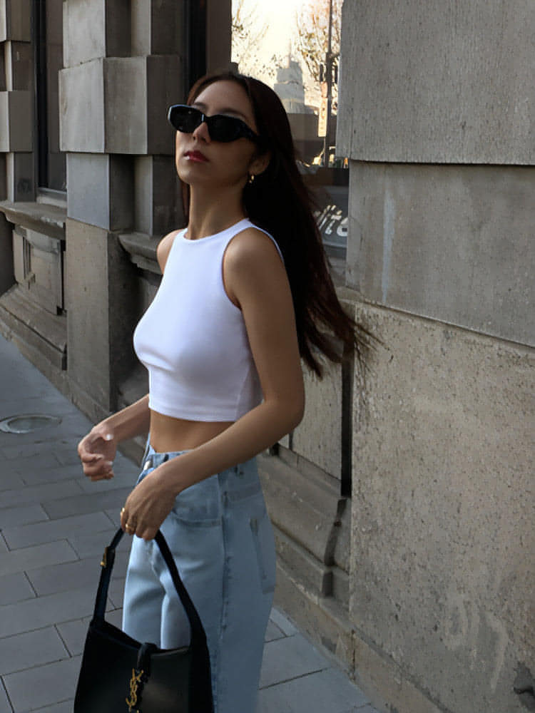 Summer Black Knitted Tank Top - chiclara
