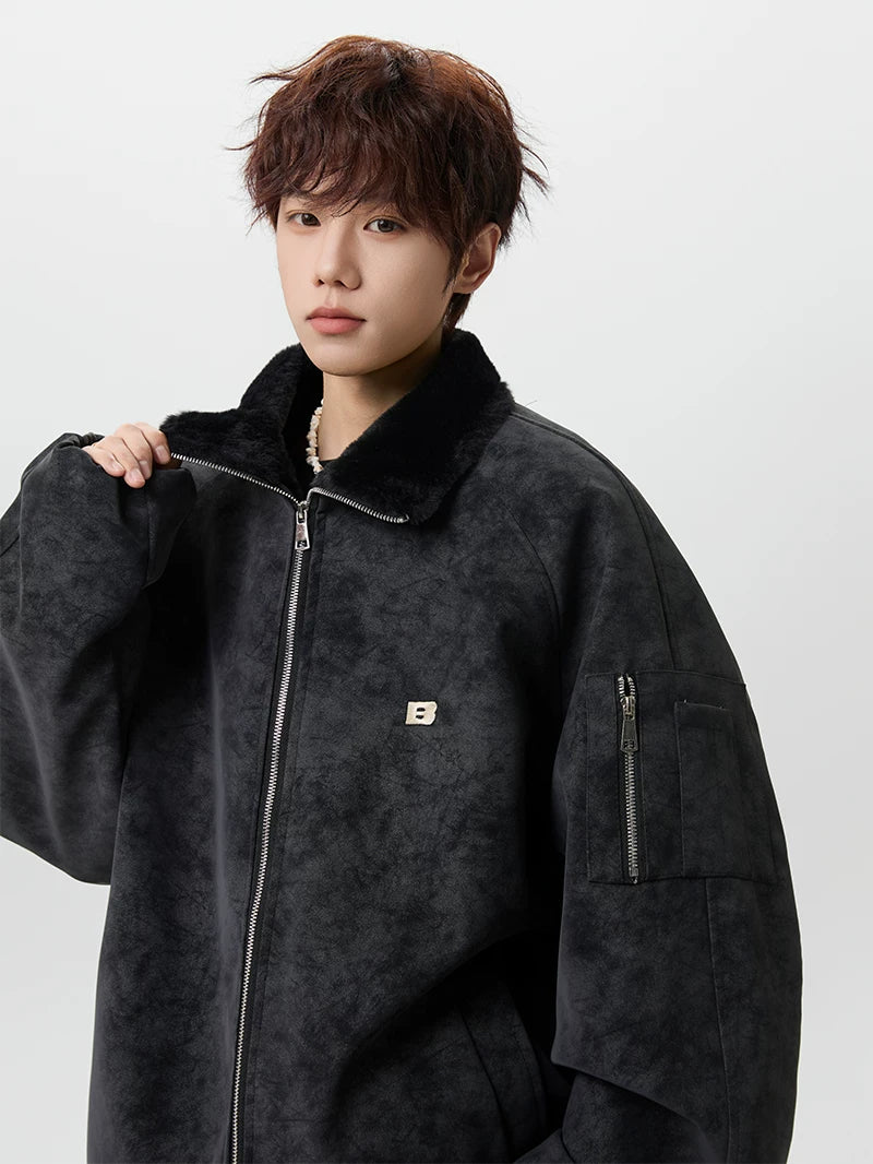 Aviator Sherpa-Lined Jacket