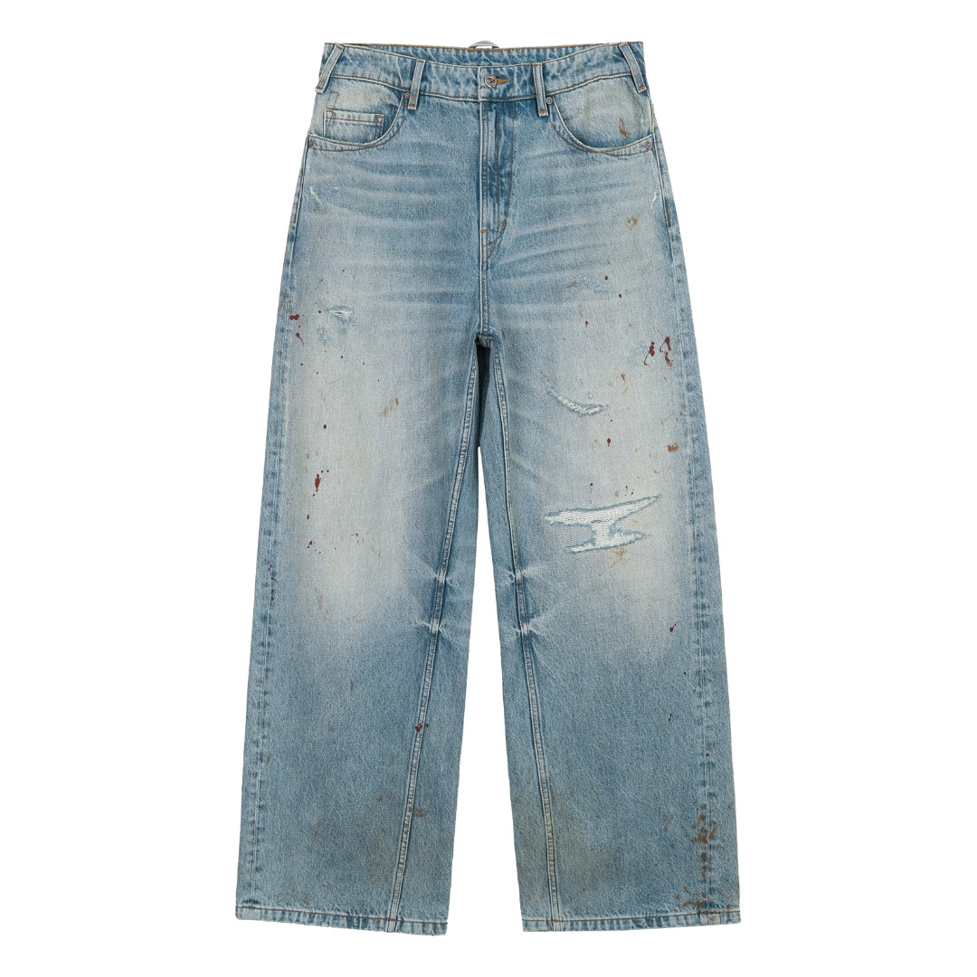 Painted Relic Wide Leg Jeans