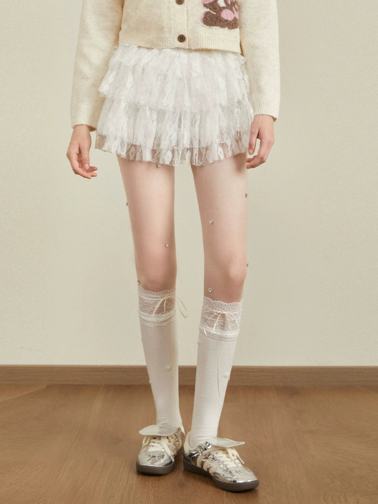 Tiered Tulle Mini Skirt
