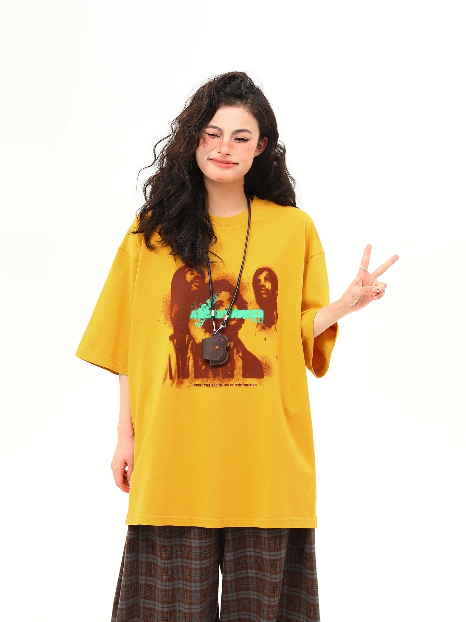 Vintage Graphic Mustard Oversized Tee