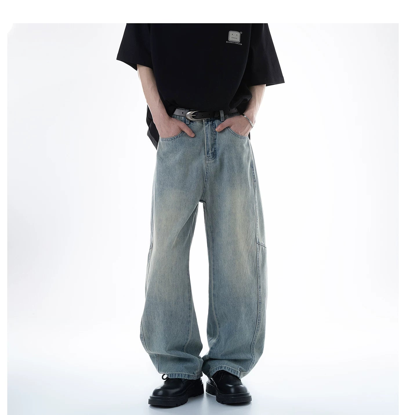 Fogwash Barrel Wide‑Leg Jeans