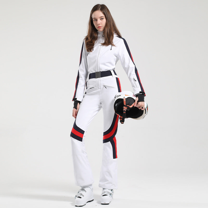 Hooded One-Piece Ski Jumpsuit