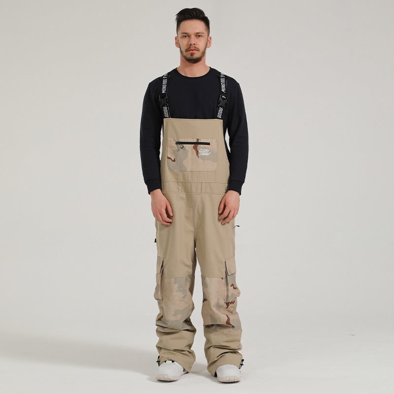 Contrast Crest Bib Snow Pants