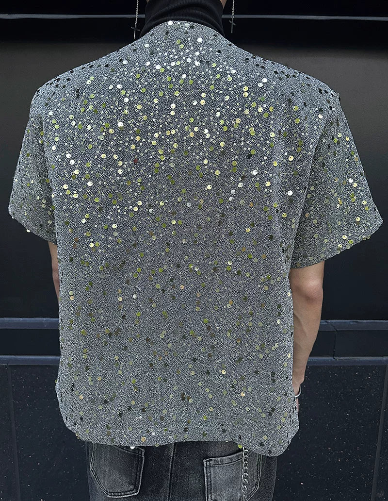 Stellar Shard Sequin Armor Cardigan