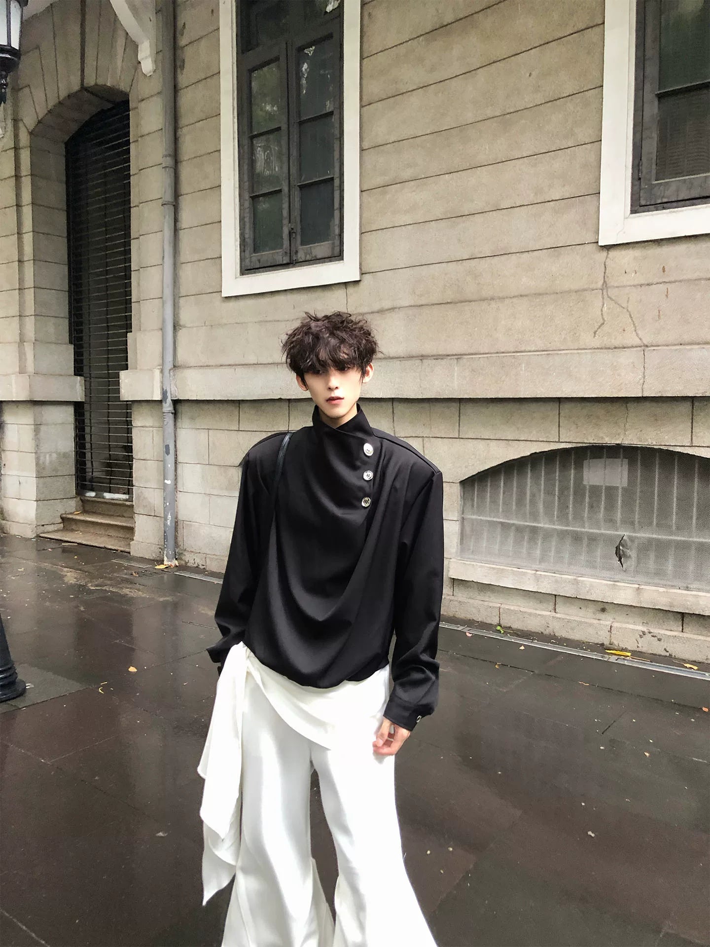 Ascent Drape Collar Shirt