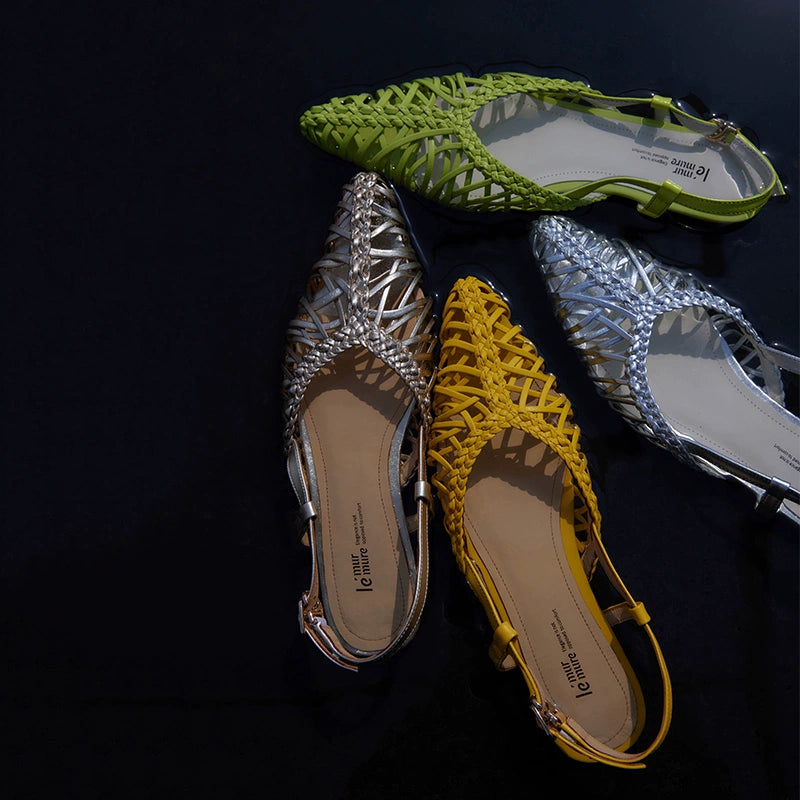 Colorful Pointed Toe Loafer Flats