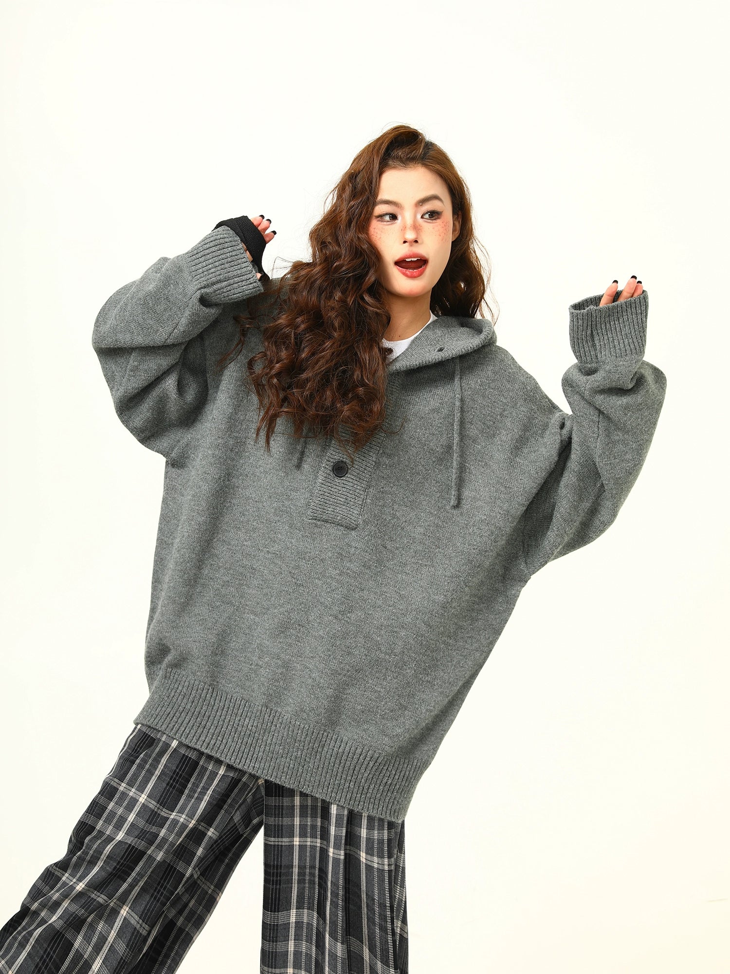 Cozy Knit Hoodie Pullover Sweater