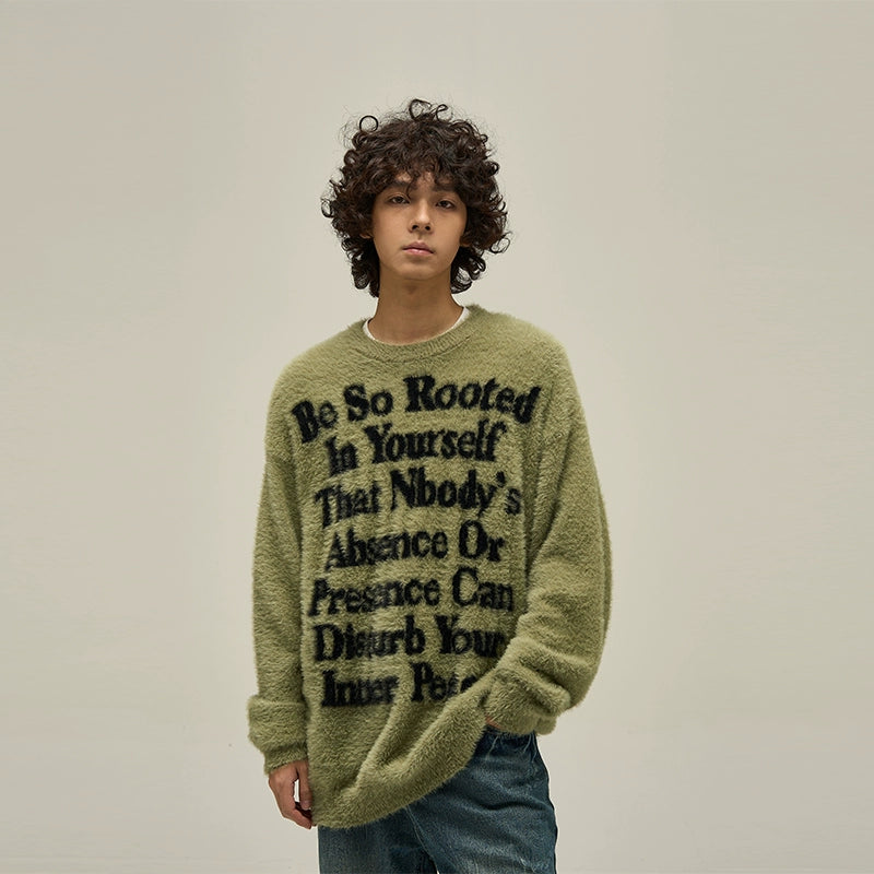 Fuzzy Motivational Quote Sweater