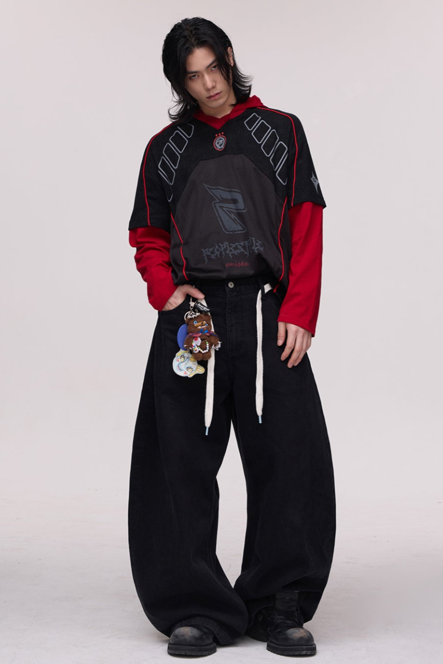 Men's Patchwork Quick-Dry Hooded T-Shirt