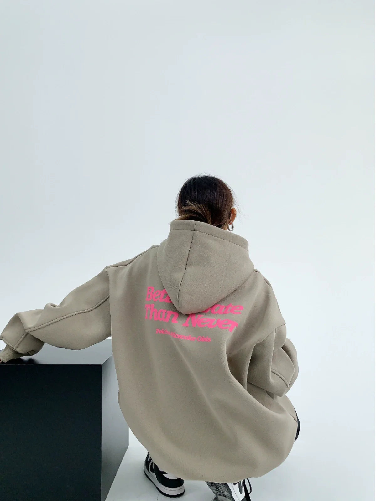 Sand Halo Oversized Hoodie