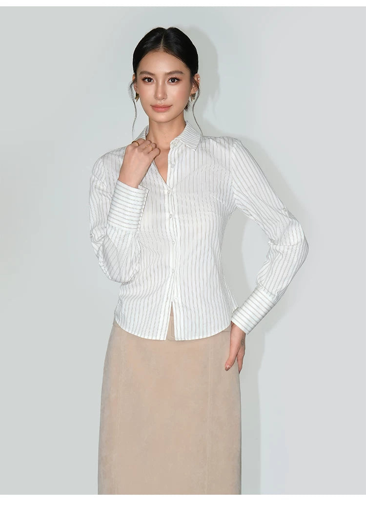 Contour Stripe Tailored Shirt