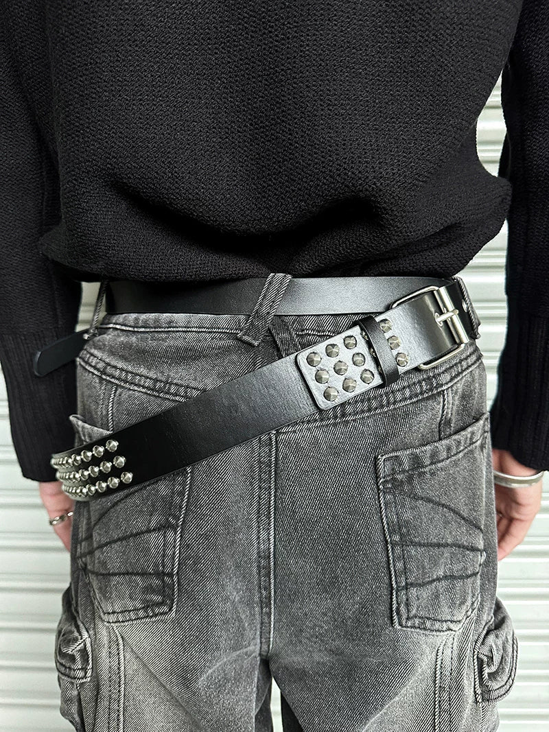 Riot Spine Triple-Stack Stud Belt