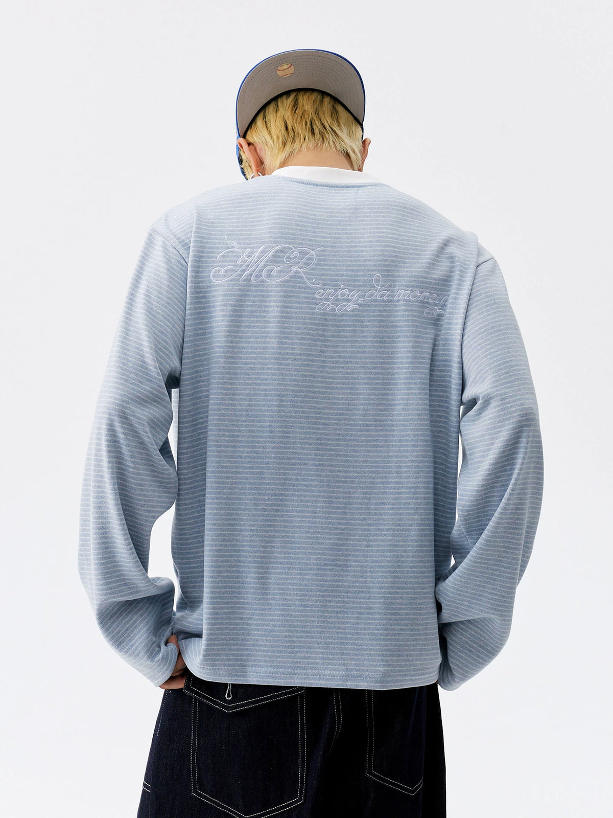 Striped Whisper Henley Long-Sleeve